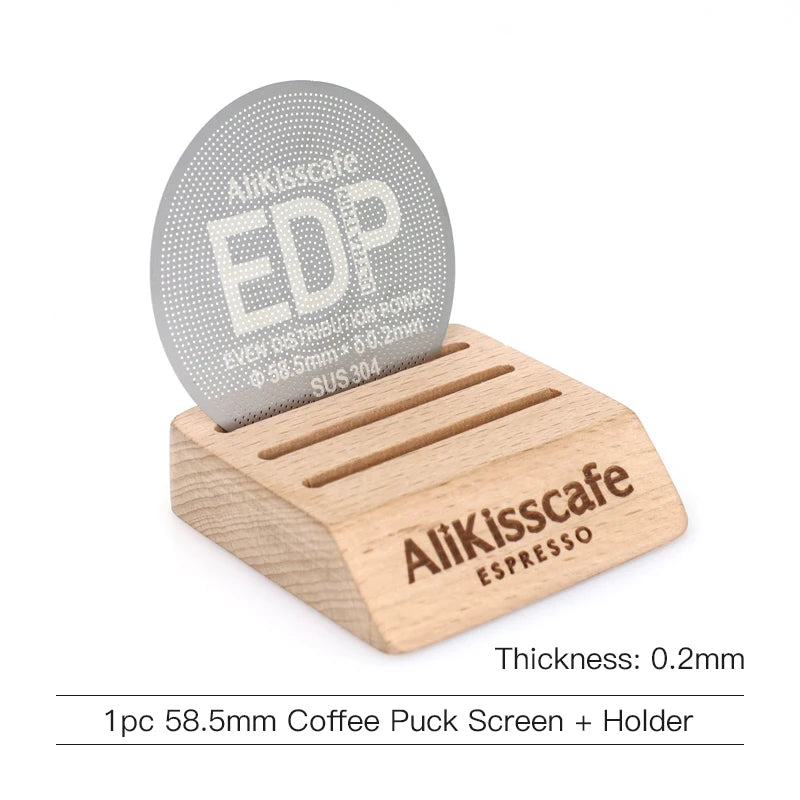 Alikisscafe Coffee Puck Screen 0.2mm Espresso Filter 51mm 53.5mm 58.5mm For Delonghi Breville Portafilter Accessory Barista Tool