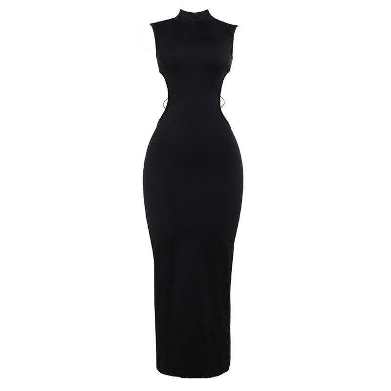 European and American style sexy backless bow dress women's 2024 summer new temperament hot girl dress