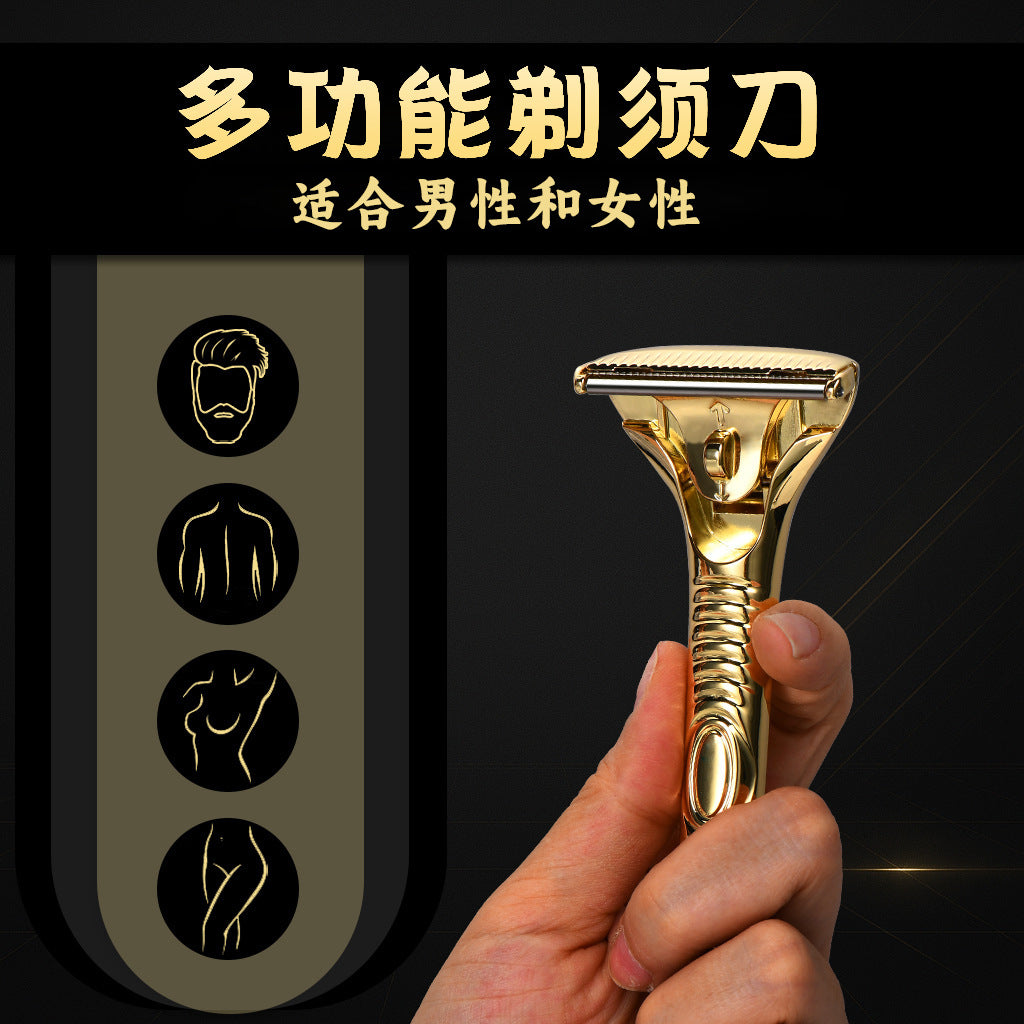 Manual Razor, Old-Fashioned Manual Razor, Zinc Alloy Shaving Razor, Cross-Border Wholesale for Men and Women