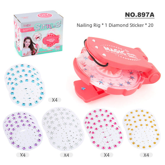 Manufacturers supply girls play house nail drill hair knitting machine toys DIY children's makeup suit gift toys