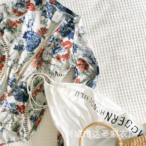 Korean new diving suit women's quick-drying jellyfish suit surfing swimsuit long sleeve one-piece hot spring conservative wholesale swimming suit