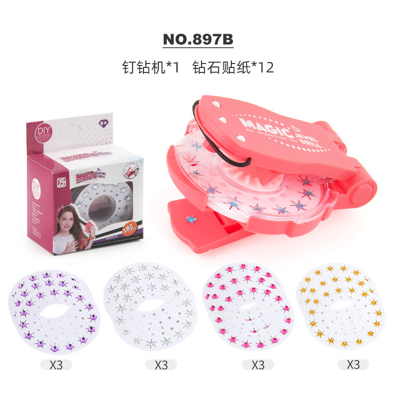 Manufacturers supply girls play house nail drill hair knitting machine toys DIY children's makeup suit gift toys