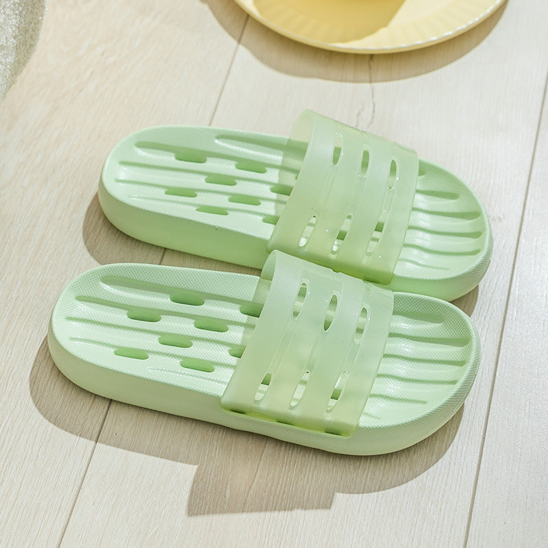Summer Leakage Bathroom Slippers Women's Indoor Home Bathing Non-slip Household Couple Sandals and Slippers Shower eva Mute