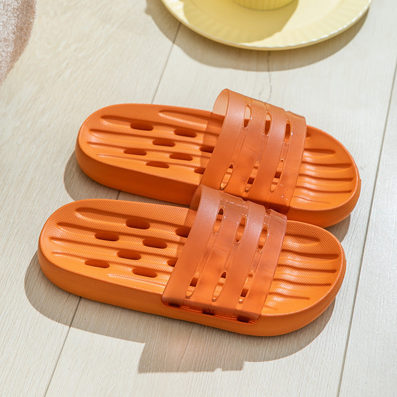 Summer Leakage Bathroom Slippers Women's Indoor Home Bathing Non-slip Household Couple Sandals and Slippers Shower eva Mute