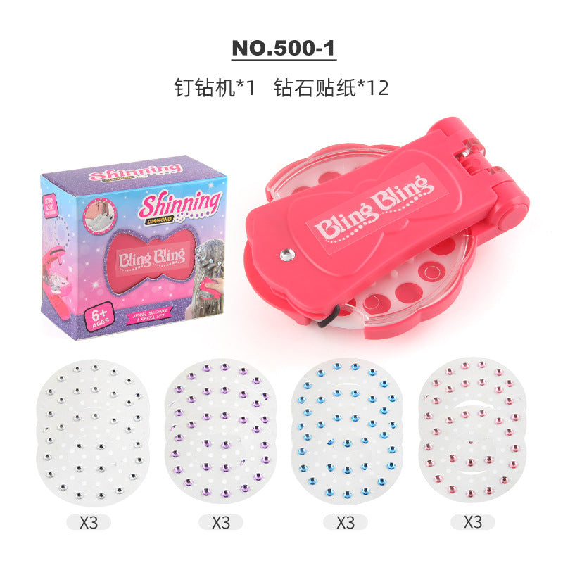 Manufacturers supply girls play house nail drill hair knitting machine toys DIY children's makeup suit gift toys