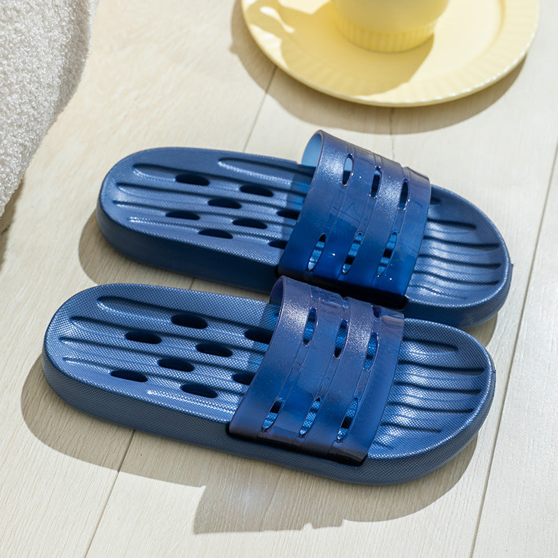 Summer Leakage Bathroom Slippers Women's Indoor Home Bathing Non-slip Household Couple Sandals and Slippers Shower eva Mute