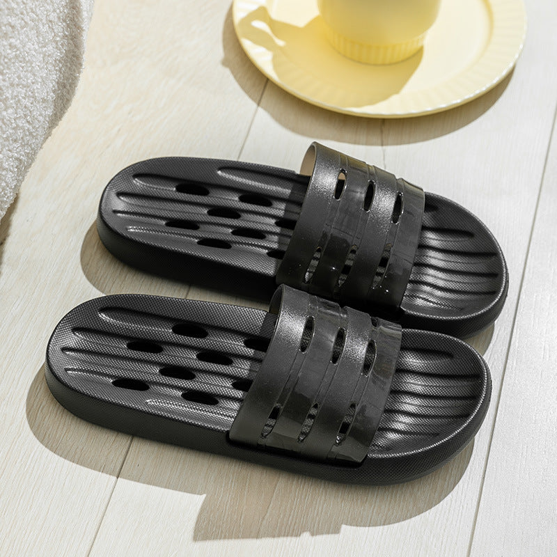 Summer Leakage Bathroom Slippers Women's Indoor Home Bathing Non-slip Household Couple Sandals and Slippers Shower eva Mute
