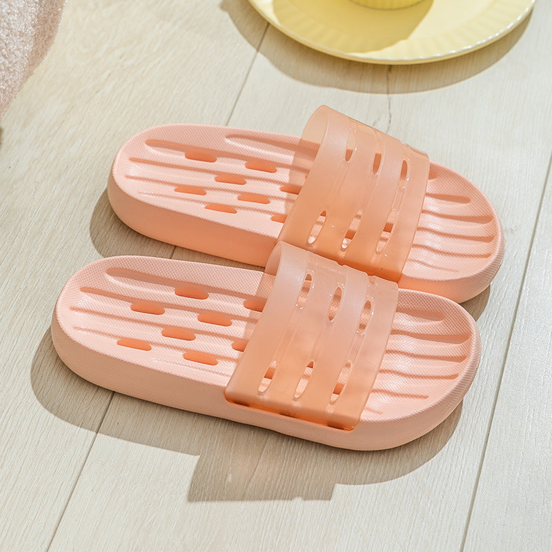 Summer Leakage Bathroom Slippers Women's Indoor Home Bathing Non-slip Household Couple Sandals and Slippers Shower eva Mute