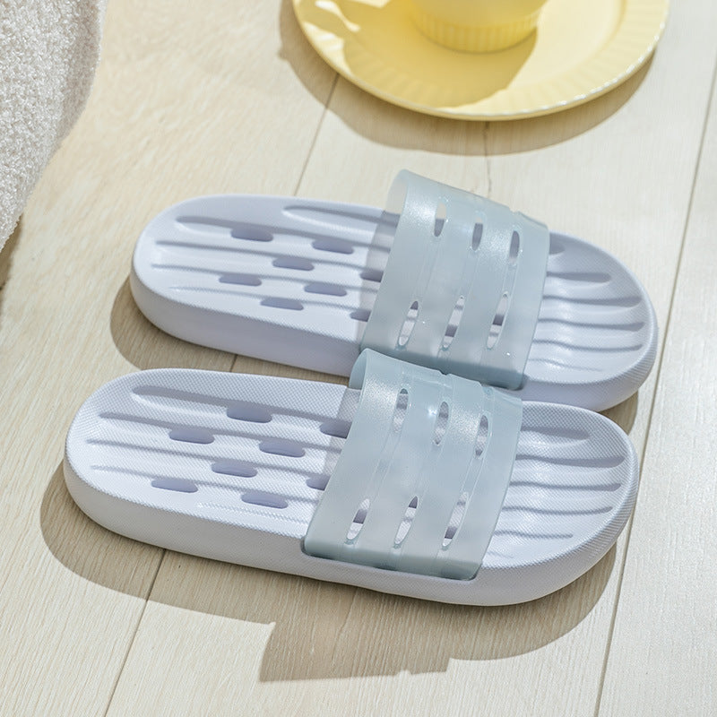 Summer Leakage Bathroom Slippers Women's Indoor Home Bathing Non-slip Household Couple Sandals and Slippers Shower eva Mute