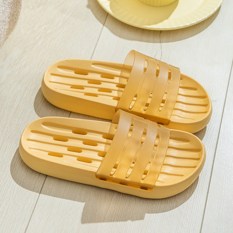 Summer Leakage Bathroom Slippers Women's Indoor Home Bathing Non-slip Household Couple Sandals and Slippers Shower eva Mute