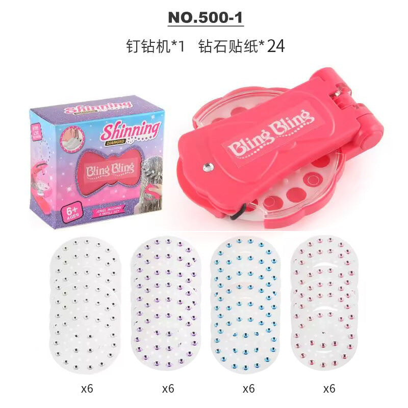 Manufacturers supply girls play house nail drill hair knitting machine toys DIY children's makeup suit gift toys