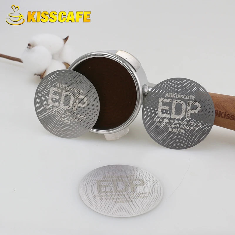 Alikisscafe Coffee Puck Screen 0.2mm Espresso Filter 51mm 53.5mm 58.5mm For Delonghi Breville Portafilter Accessory Barista Tool