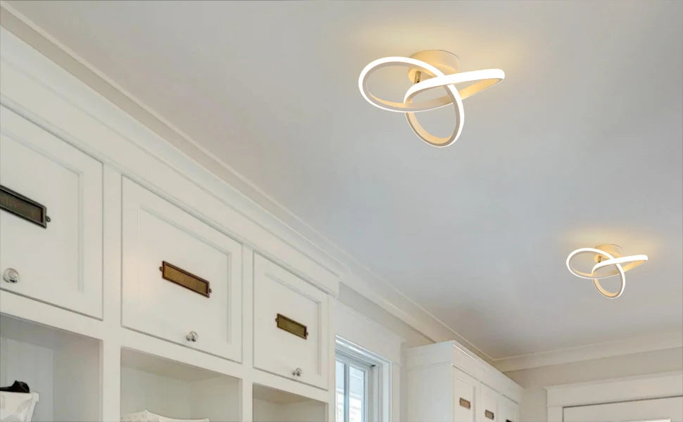 LED Ceiling Light, Modern Ceiling Lamp 20W 2200LM White Ceiling Lamp for Kitchen, Hallway, Bedroom, Switch Control