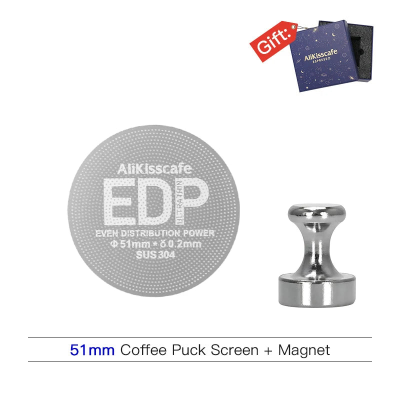 Alikisscafe Coffee Puck Screen 0.2mm Espresso Filter 51mm 53.5mm 58.5mm For Delonghi Breville Portafilter Accessory Barista Tool