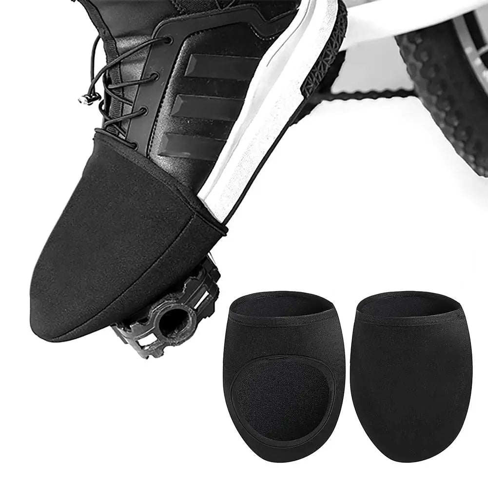 1/2pcs Practical Bicycle Cycling Self-locking Toe Cover for Mountain Bike Durable Anti-slip Windproof Thermal Sports Shoes Cover