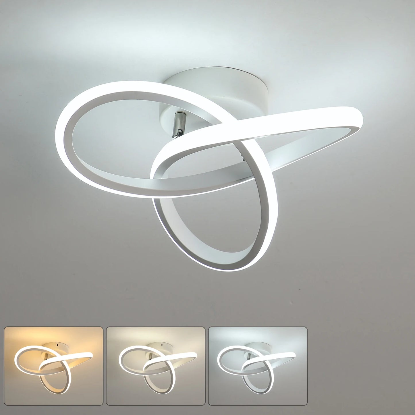 LED Ceiling Light, Modern Ceiling Lamp 20W 2200LM White Ceiling Lamp for Kitchen, Hallway, Bedroom, Switch Control