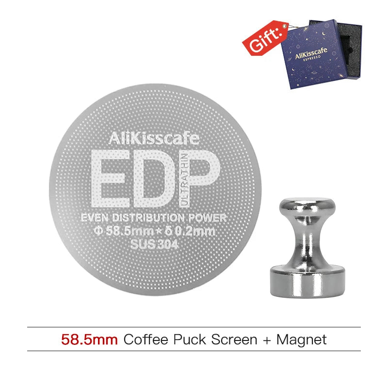 Alikisscafe Coffee Puck Screen 0.2mm Espresso Filter 51mm 53.5mm 58.5mm For Delonghi Breville Portafilter Accessory Barista Tool