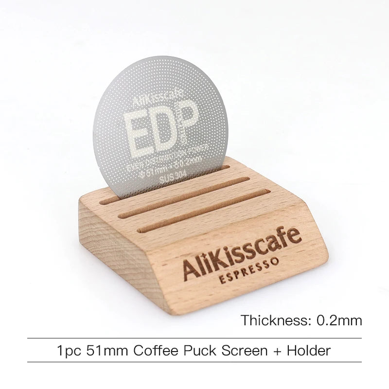 Alikisscafe Coffee Puck Screen 0.2mm Espresso Filter 51mm 53.5mm 58.5mm For Delonghi Breville Portafilter Accessory Barista Tool