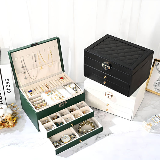 High Jewelry Jewelry Box Household Multi-layer Drawer Type Anti-oxidation Large Capacity Earrings Earrings Jewelry Storage Box